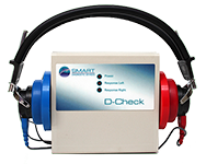 D-Check calibration monitor with headphones