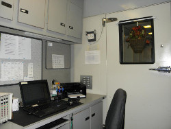 Mobile hearing testing unit office