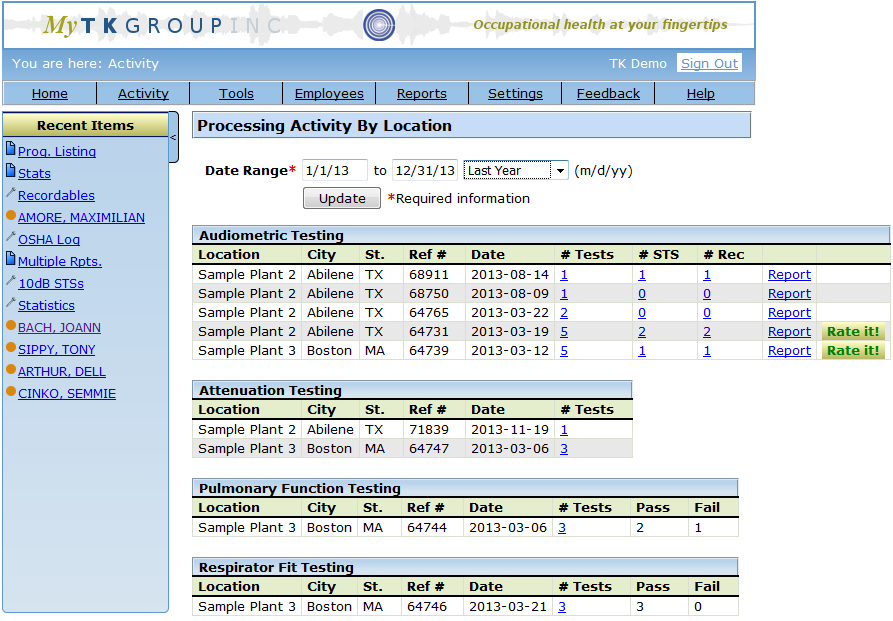 MyTKGroup customer portal screenshot